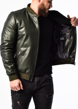 Spring leather jacket (American, bomber jacket) ATROP1G