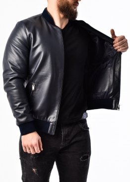 Spring leather jacket (American, bomber jacket) ATROP1I