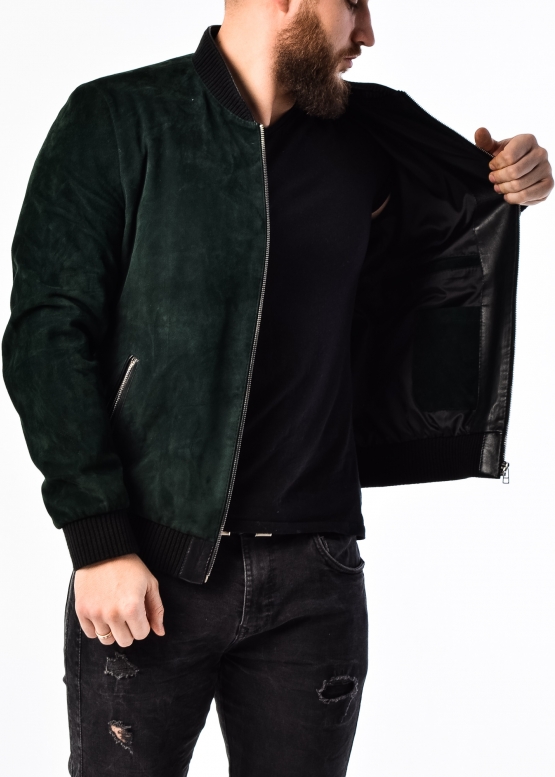 Suede men's jacket (American, bomber jacket)