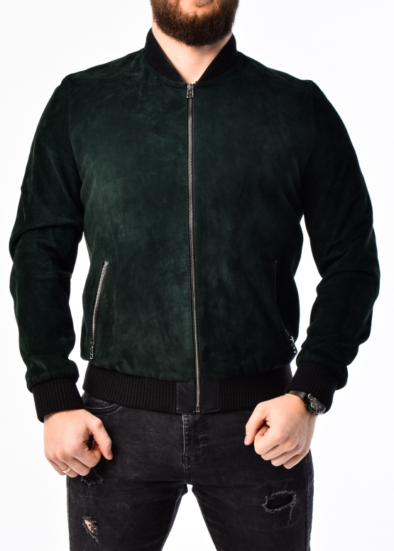 Suede men's jacket (American, bomber jacket)