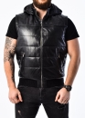 Leather vest-jacket male