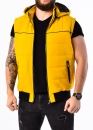 Leather vest-jacket male