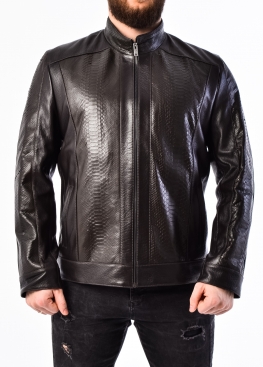 Весняна шкіряна куртка під "Пітон" PITNJAR0K