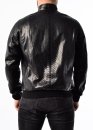 Spring jacket made of genuine python leather