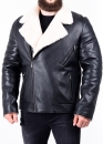 Winter leather jacket men calfskin