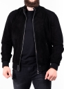 Men's spring suede perforated jacket