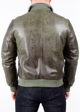 Зимова шкіряна куртка з хутром під резинку TRS2CC