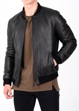 Spring leather jacket (American, bomber jacket) ATROP0B