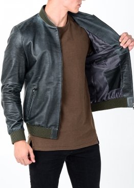 Spring leather jacket (American, bomber jacket) ATRR0G