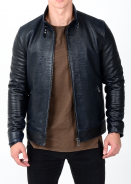Autumn fitted leather jacket MTR1I