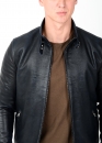 Autumn fitted leather jacket 