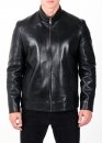 Autumn leather jacket men's fitted