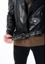Men's demi-season leather jacket