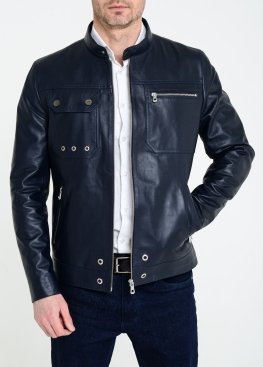 Autumn fitted leather jacket  DIZL0I