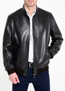 Spring leather men's jacket with elastic band  ITRL1K