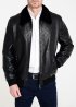Winter leather jacket for men with fur under the elastic band TRLV2BNA