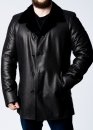 Winter leather short coat with fur