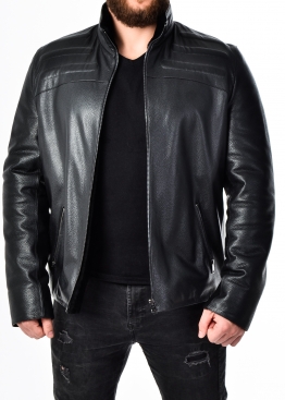 Winter fitted leather jacket with fur DMA2BB