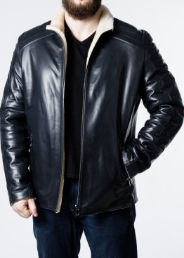 Winter fitted leather jacket FILL2IV