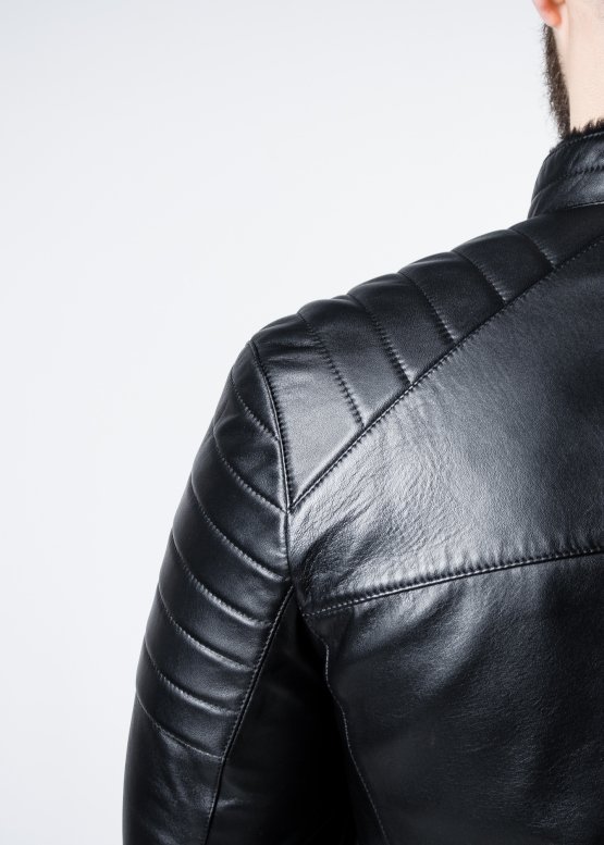Winter fitted leather jacket