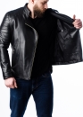 Spring leather jacket for men