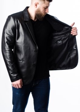 Men's leather jacket NJACL0B