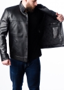 Autumn and spring leather fitted jacket