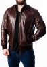 Spring leather men's jacket with elastic band TRL0K