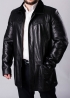 Winter leather short coat on fur 94K2BB