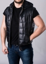 Leather vest-jacket male