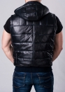 Leather vest-jacket male