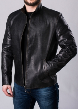 Autumn fitted jacket leather man's MLK1B