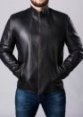 Autumn fitted jacket leather man's