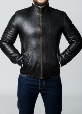 Winter leather jacket with fur MLK2BV