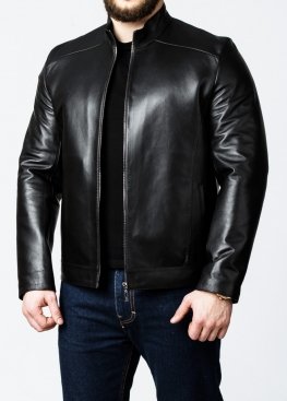 Autumn men's leather jacket fitted NJARL1B