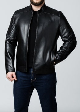 Autumn men's leather jacket fitted NJARL1B