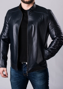 Autumn men's leather jacket fitted NJARL1I