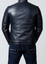 Autumn leather jacket men's fitted