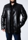 Winter leather short coat on fur man's STL2BB