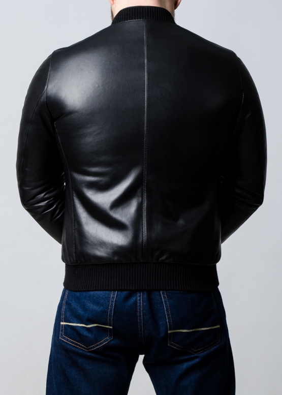 Spring leather jacket (American, bomber)