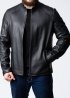 Spring fitted jacket made of genuine leather deer F1OL0B