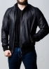 Demi-season leather jacket fitted "Python" TRNPITL1I