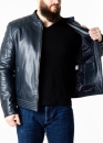 Spring fitted leather men jacket