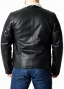 Winter leather jacket men calfskin