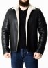 Winter leather jacket men calfskin MLOP2BV