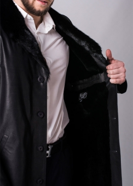 Winter leather coat with fur PTH2BB