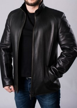 Winter leather jacket with fur SMLA2BB