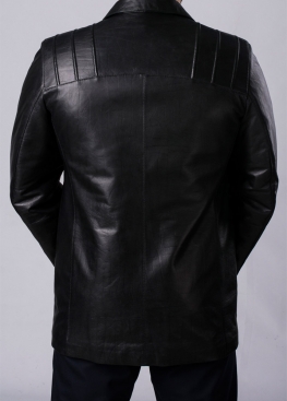 Осіннє шкіряне пальто чоловіче STSK1B