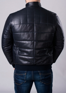 Осенняя кожаная мужская куртка под резинку TRPHL1I Осенняя кожаная мужская куртка под резинку TRPHL1I