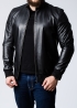 Spring leather perforated elastic jacket TRPL0B